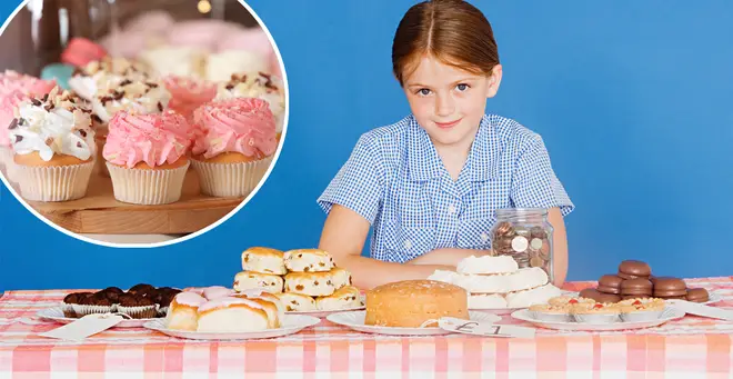 Schools could be banned from holding cake sales under new guidelines (stock images)