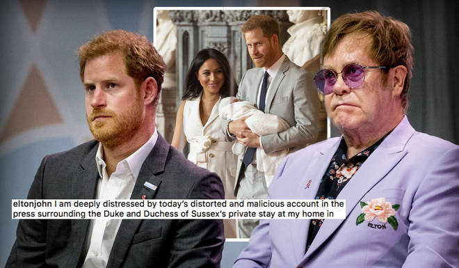 Elton John had mum sped to defend Prince Harry and Meghan Markle