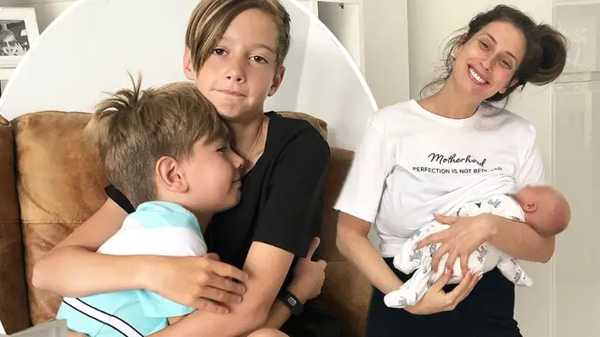 Stacey Solomon defends ‘alternative families’ as her sons Leighton and Zachary head on holiday with their dads