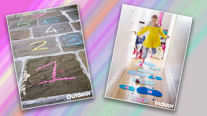 Hopscotch can be played come rain or shine