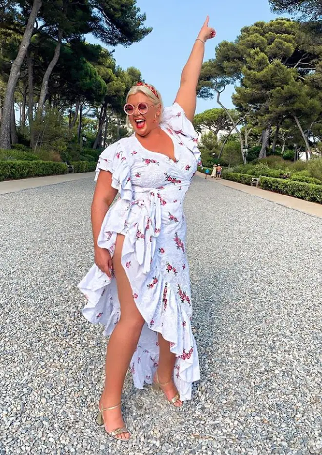 Gemma Collins looked happy as she posed in the South of France
