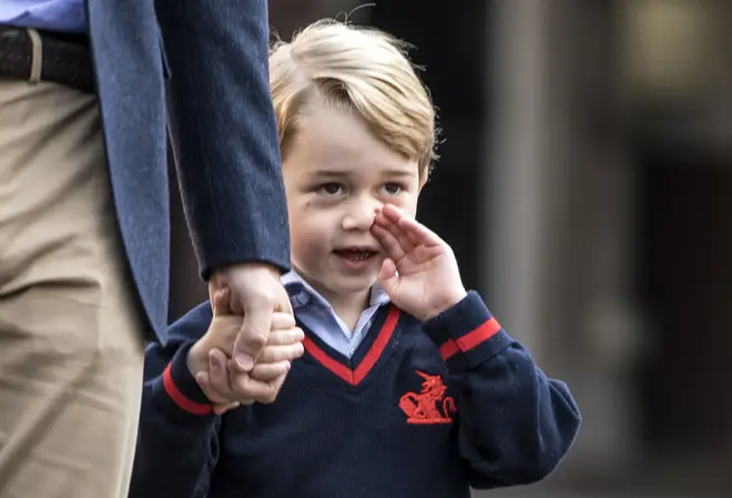 Prince George on his first day of school at Thomas's in 2017