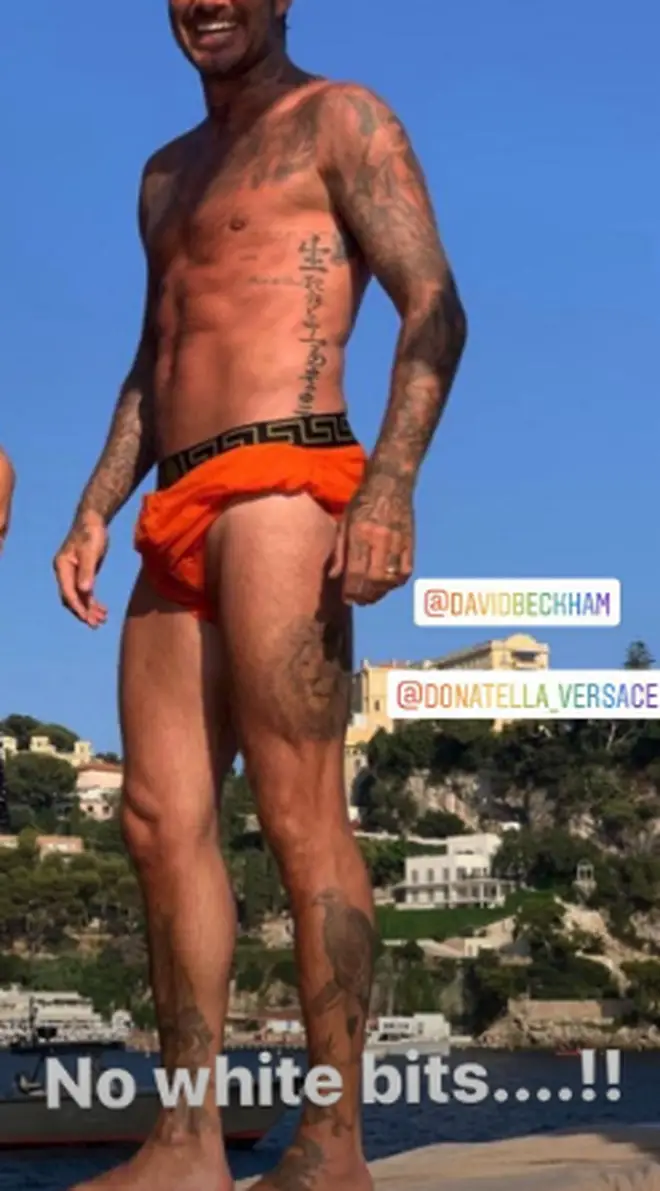 David Beckham showed off his 'bulge' on Instagram