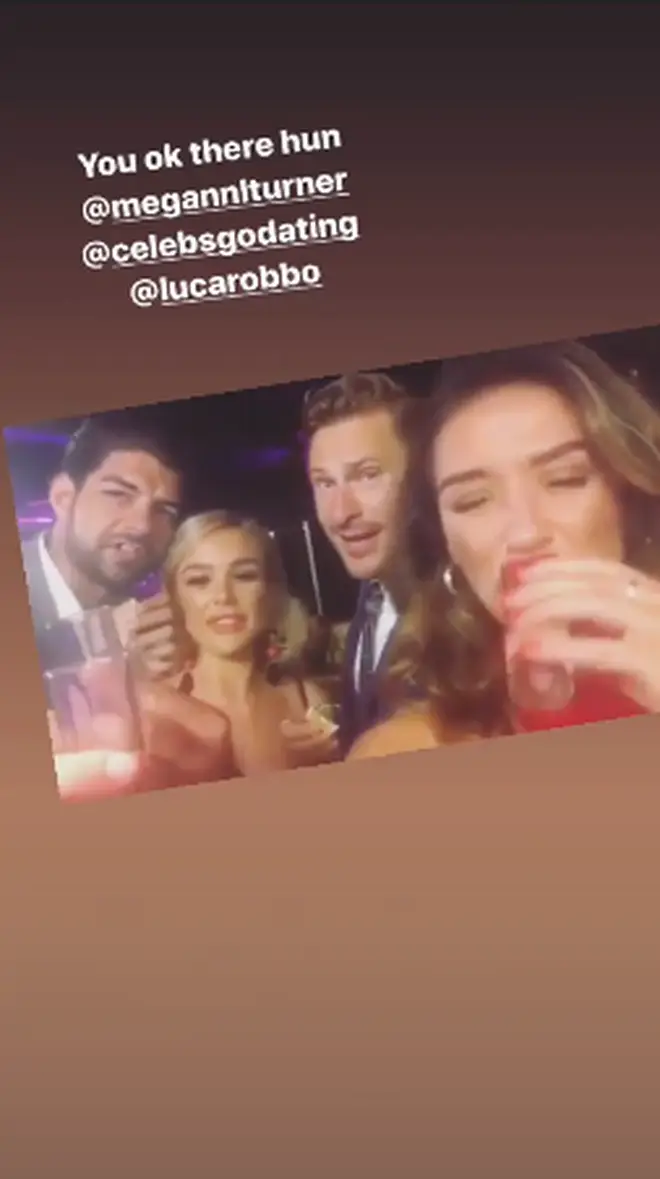 Sarah and Lee were hanging out at the wrap party
