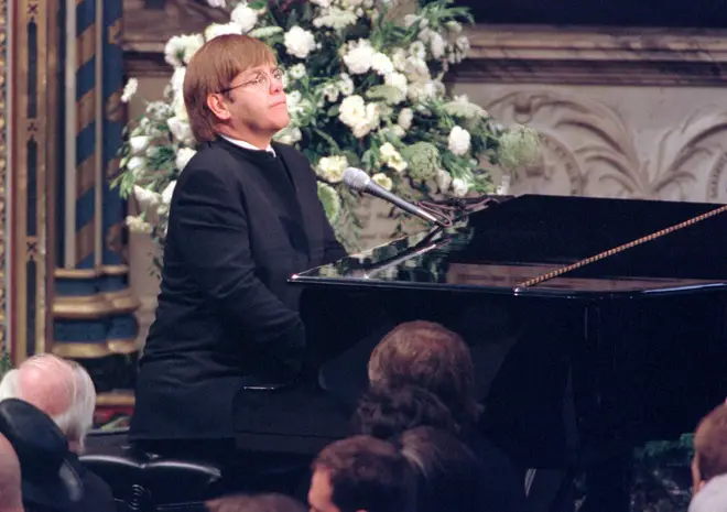 Elton performed his famous version of Candle In The Wind at Diana's funeral