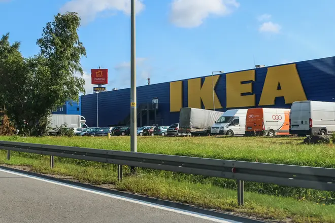 Police stood guard outside Ikea after thousands of teens looked set to descend on the store (stock image)