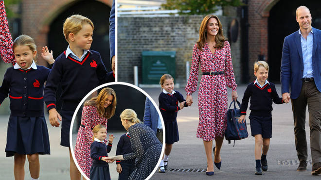 Princess Charlotte looked adorable in her school uniform as she got ready for her first day at school