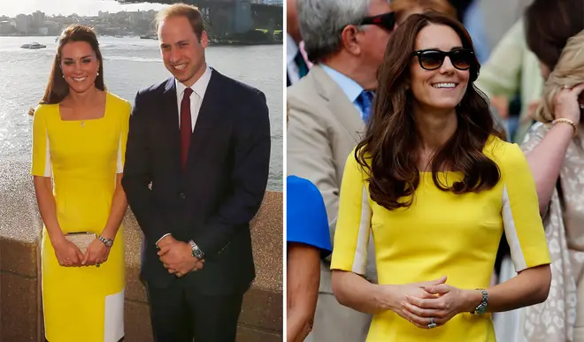 Kate wore this yellow dress in New Zealand and at Wimbledon