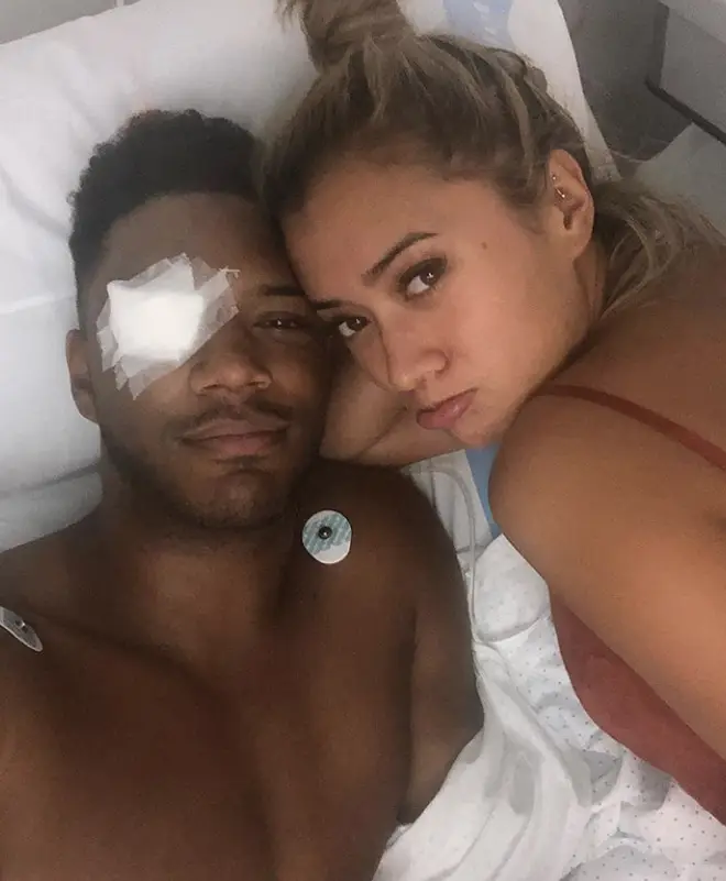 Theo thanked his girlfriend Kaz for supporting him through the tough time