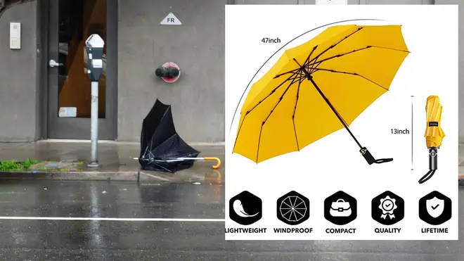 The popular umbrella was designed to withstand extreme weather
