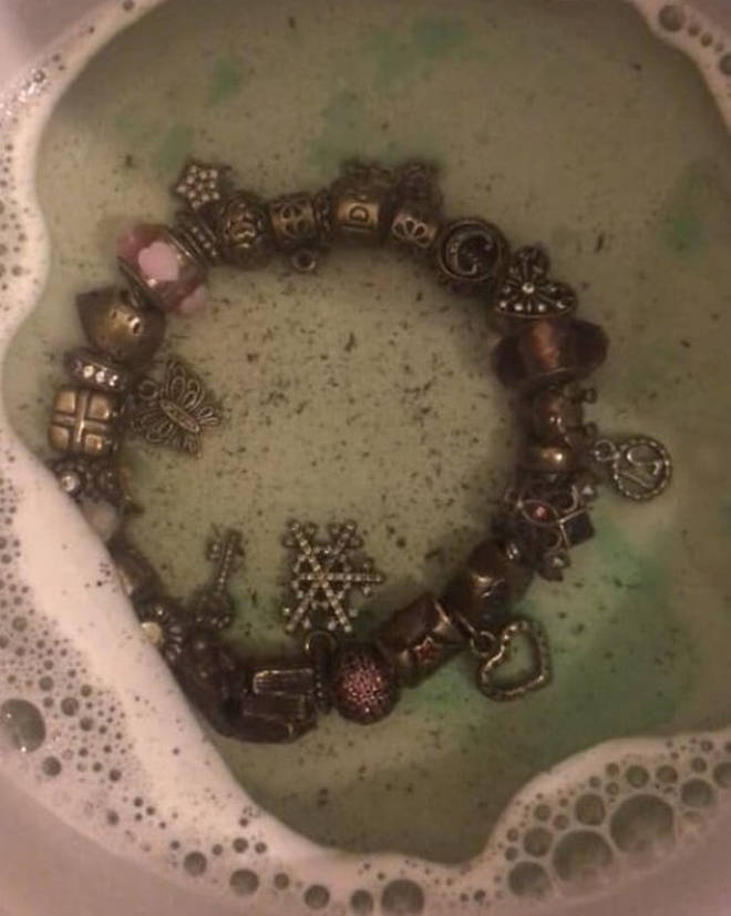 One woman was disgusted by the dirt in her Pandora charm bracelet