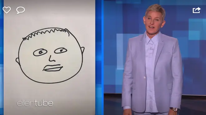 Ellen also laughed when she said she drew a picture of the young royal