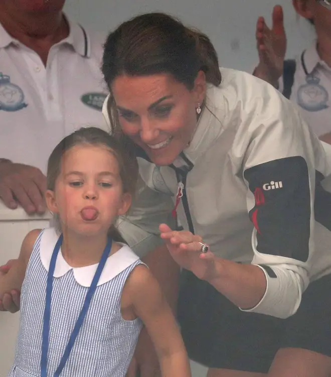 Kate has been praised for the ways she reacted to Charlotte's cheeky greeting