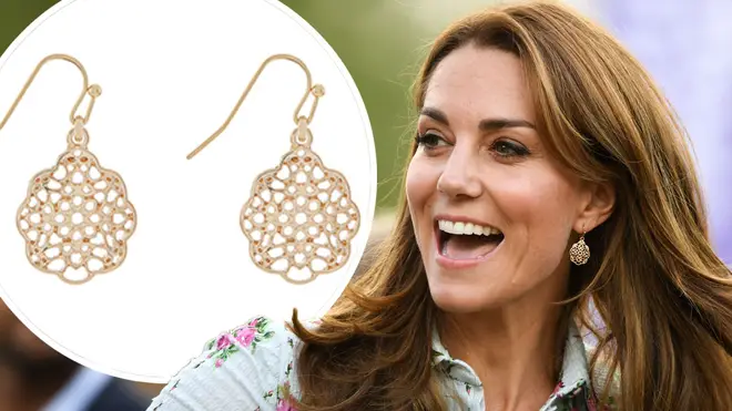 Kate Middleton accessorised her look with a pair of affordable earrings
