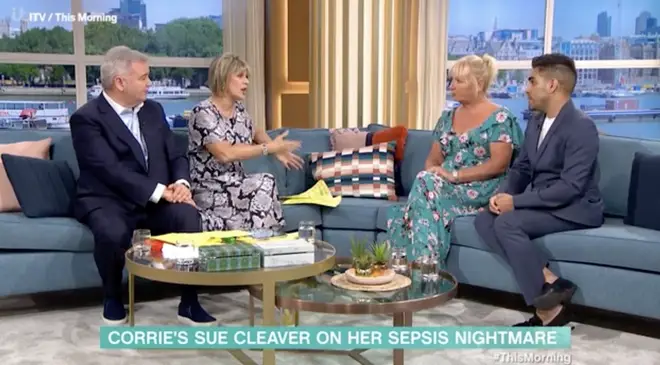 Sue was on the sofa with Eamonn, Ruth and Dr Ranj
