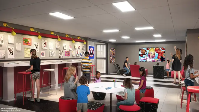 The hotel will include the Marvel Design Studio, where children can learn how to draw everyone from Captain America to the stars of Guardians of the Galaxy