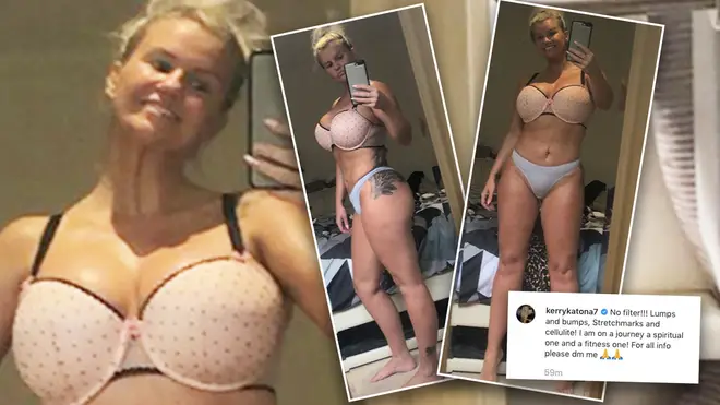 Kerry Katona posted three unfiltered snaps on Instagram