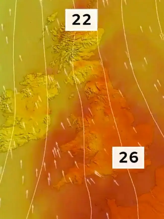 Britain is set to be hotter than Madrid this weekend with highs of 26C.