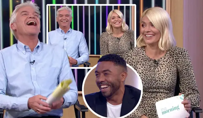 Holly Willoughby and Phillip Schofield burst into laughter during the fashion segment