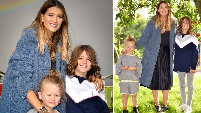 Charley Webb poses with two of her gorgeous sons