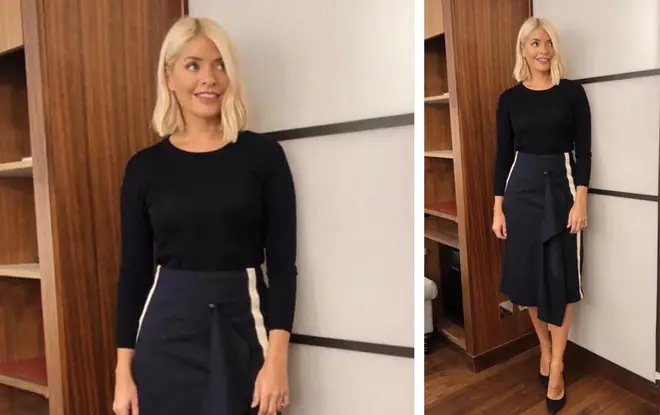 Holly looked chic in this simple outfit