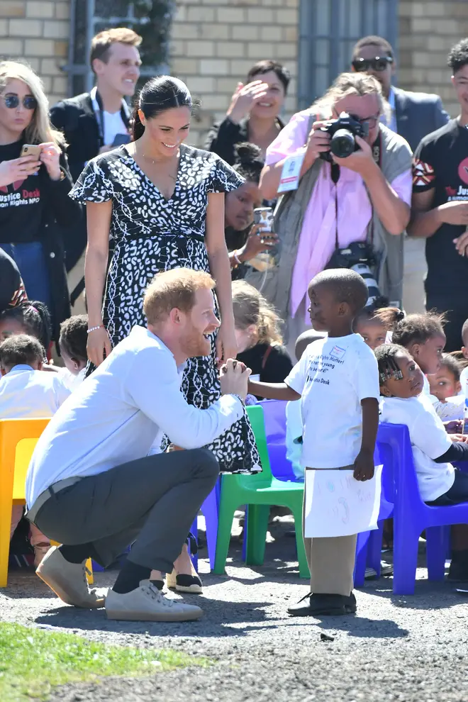 Earlier in the day, Meghan and Harry visited The Justice Desk in Nyanga
