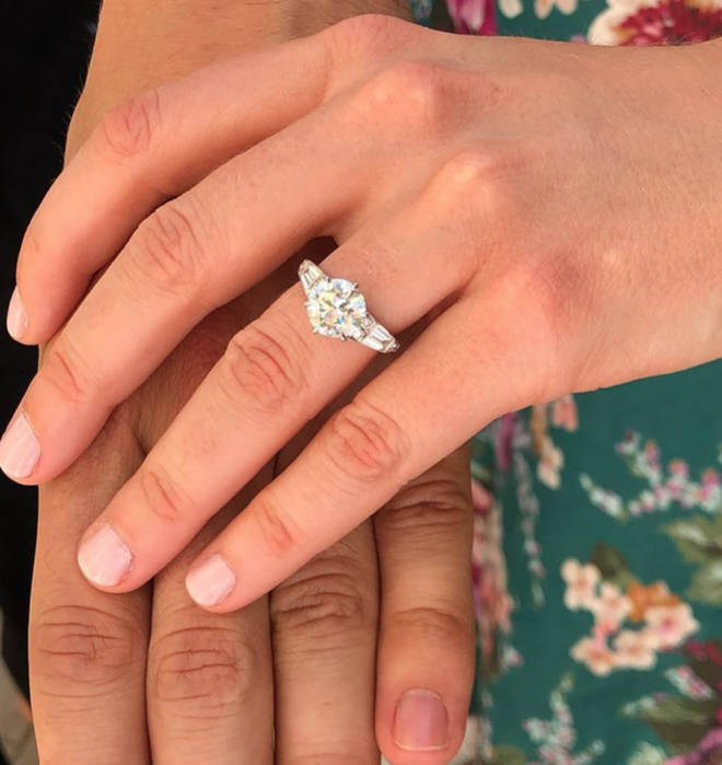 The Princess showed off her incredible diamond ring
