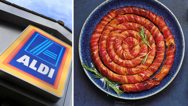 Aldi is selling an enormous pig in blanket for Christmas that’s over a whopping two metres long.