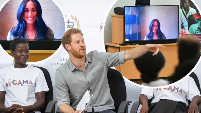 The Duchess of Sussex made a surprise appearance during Prince Harry's visit to the CAMA