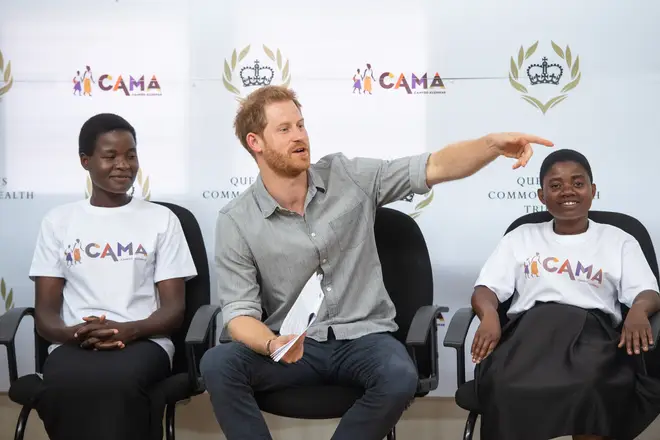 Prince Harry introduced his wife before the CAMA choir started singing for her
