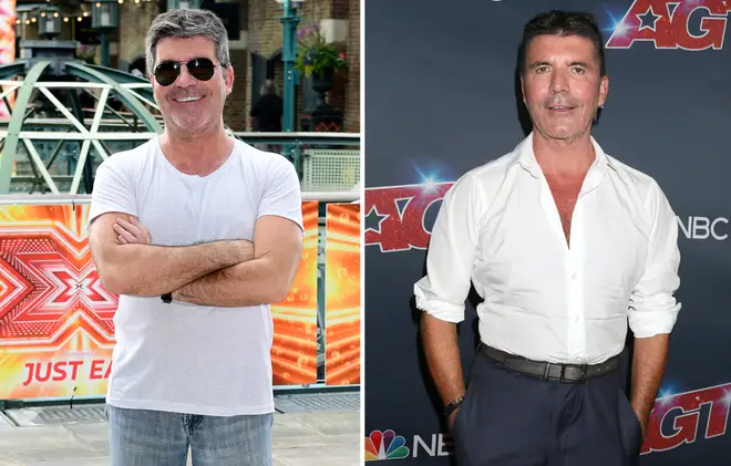 Simon Cowell looked totally different in 2017 (left)