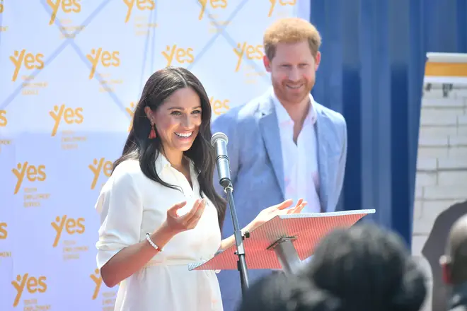 Meghan and Harry were reunited on the last day of the tour