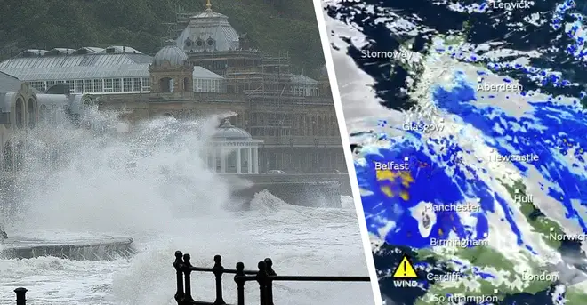 The UK is set to be hit by wind and rain next week