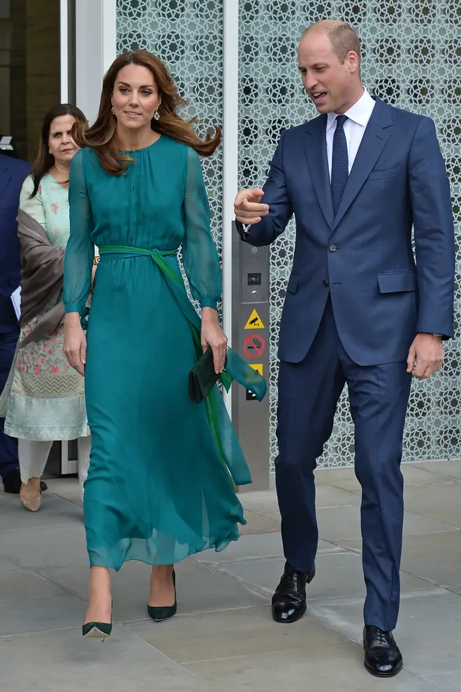 Kate Middleton looked stunning in a teal dress for the occasion