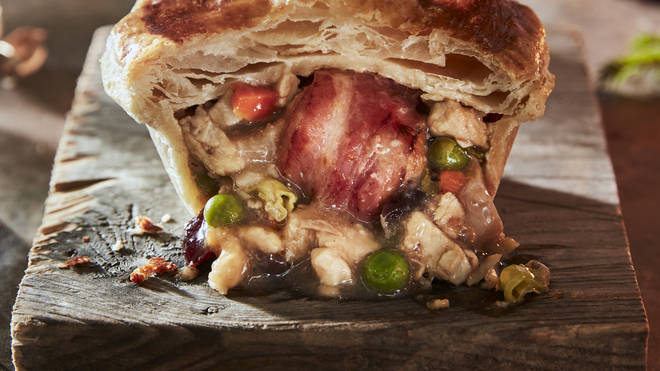 There's even a pig in a blanket in the pie.