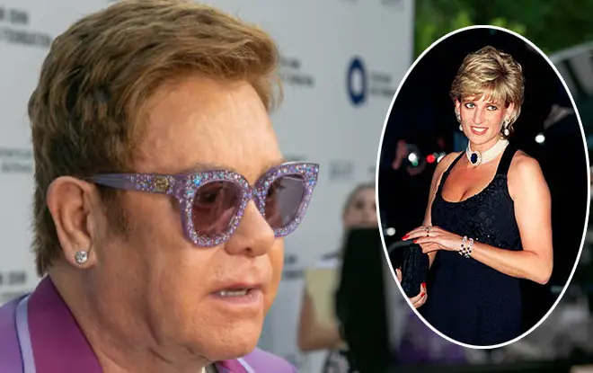 Elton says he and Princess Diana stopped speaking over  Gianni Versace's book