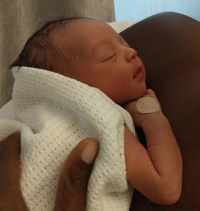 Alesha Dixon shared the first picture of her baby on Instagram