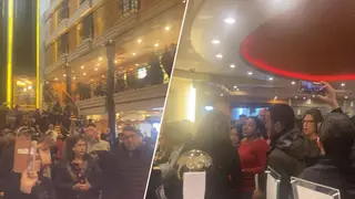 Passengers on the cruise staged a 'riot'
