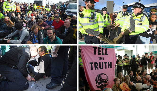 Extinction Rebellion have started their three day protest at London City Airport
