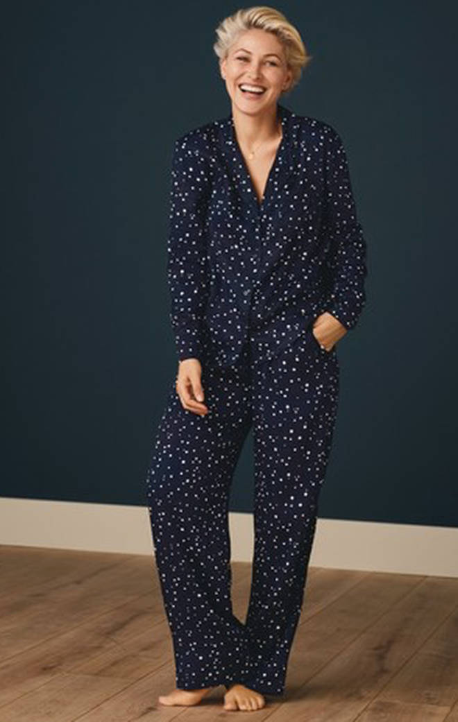 Navy Star Emma Willis Button Through Pyjamas