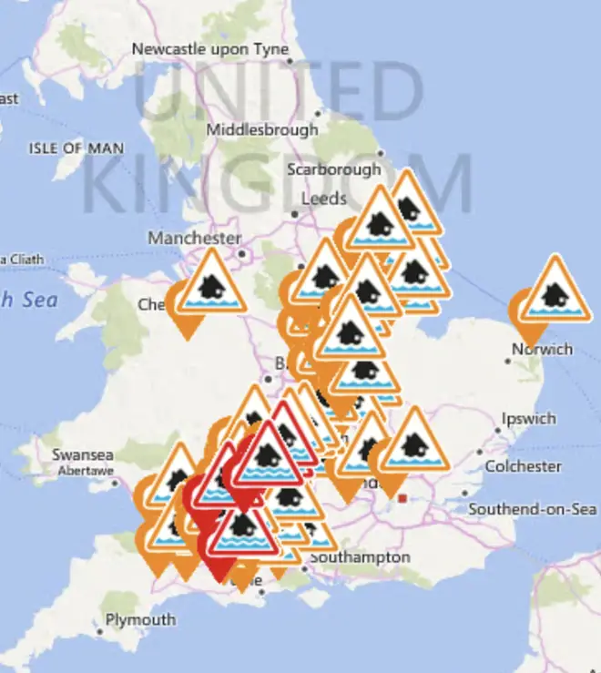 The UK currently has dozens of warnings
