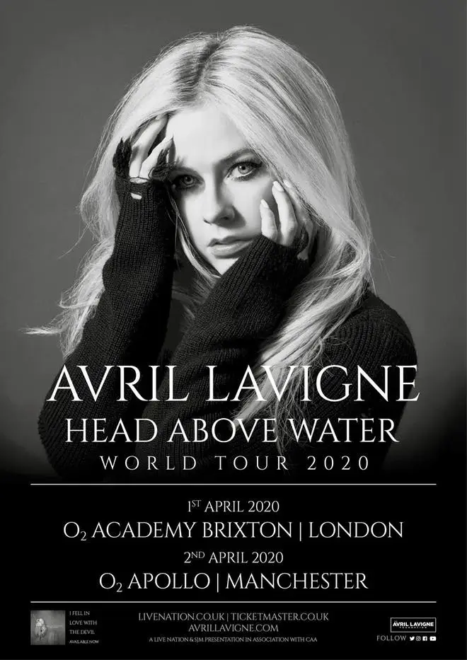 Avril Lavigne is coming to the UK next year