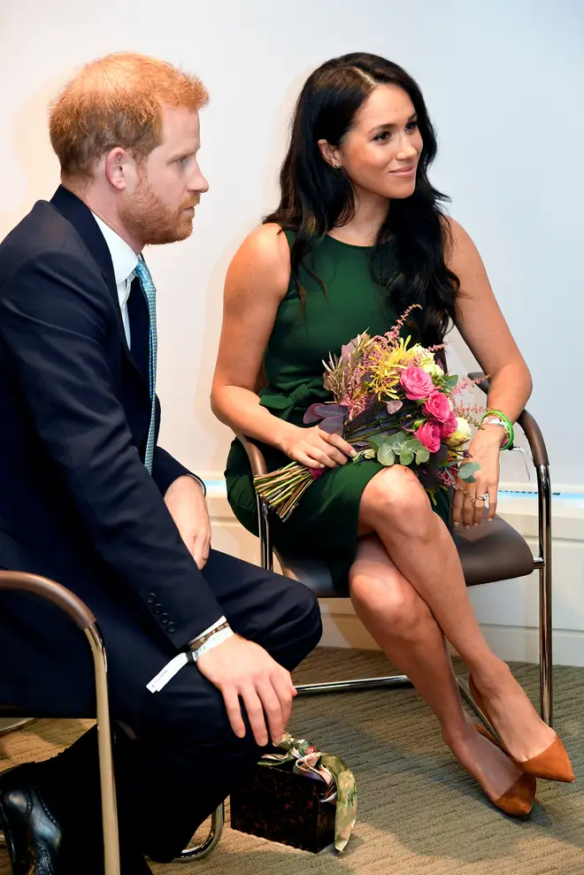 Harry and Meghan attended this year and she wore a green dress