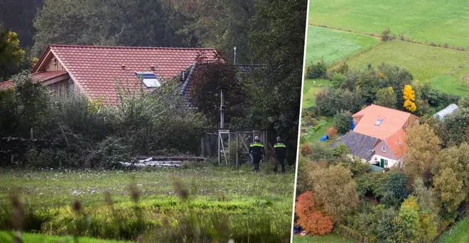 A family of six were found trapped in a farmhouse