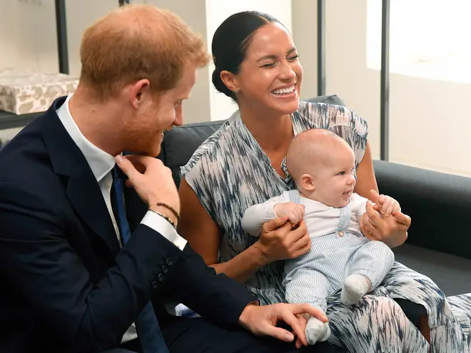 Following the royal couple’s meeting with Archbishop Desmond Tutu, Meghan went to speak to journalist Tom Bradby