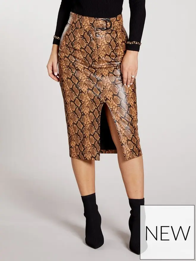 This snakeskin skirt would be great for a night out