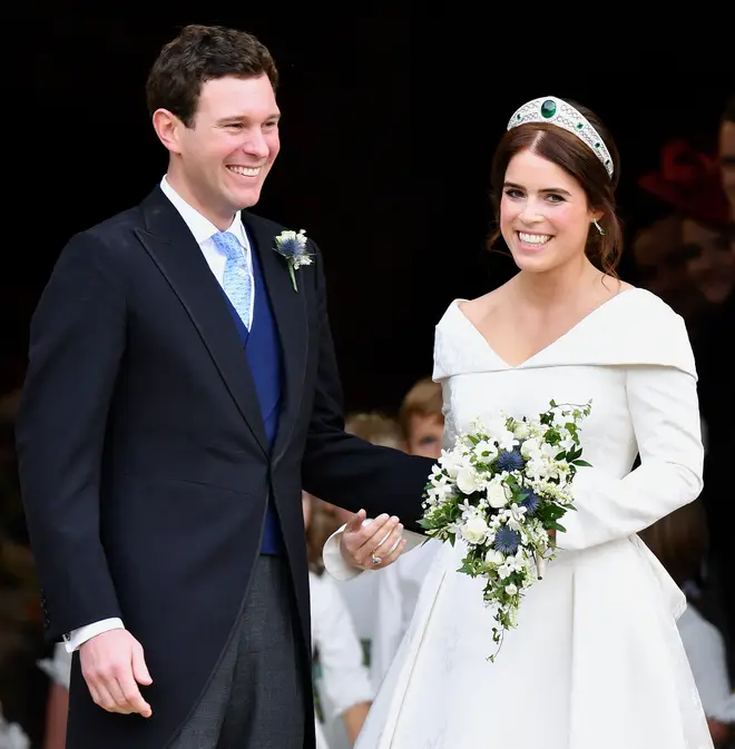 Princess Eugenie one of the Queen Mother's favourite tiaras on her wedding day