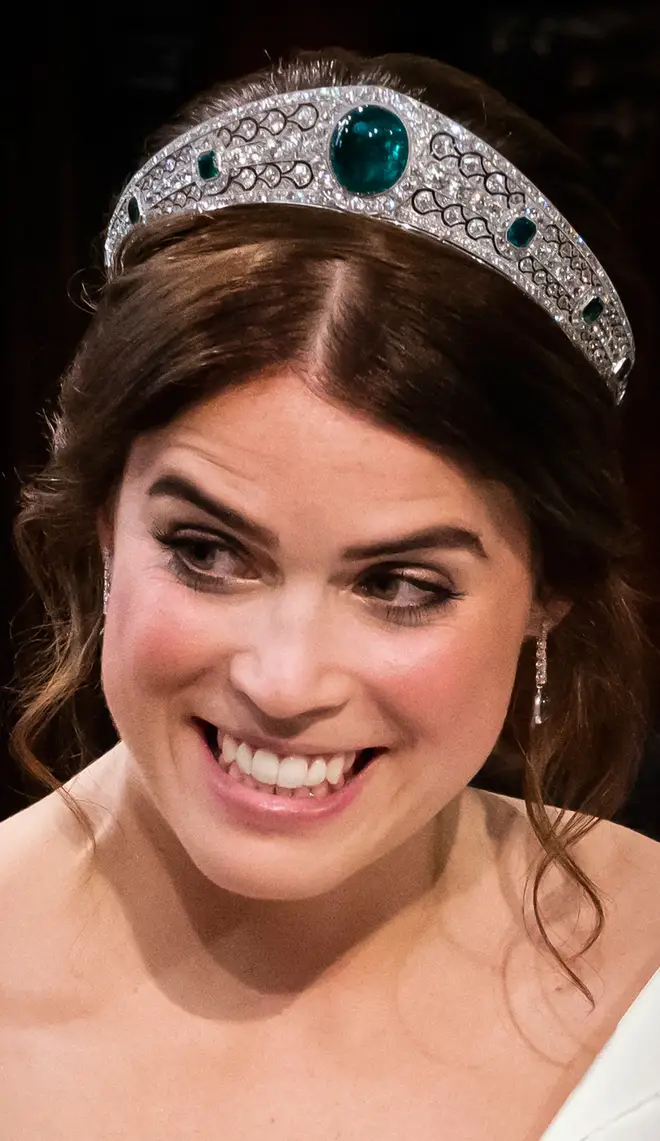 It was thought Eugenie would wear the York Tiara on her wedding day, which she did not