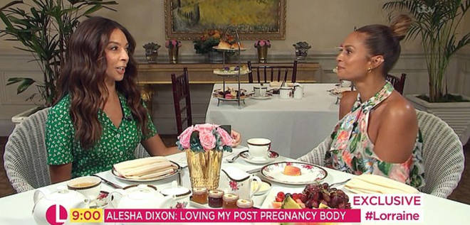 Alesha Dixon spoke about her post-baby body on Lorraine today