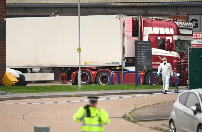 A lorry was found in Essex with 39 dead bodies inside